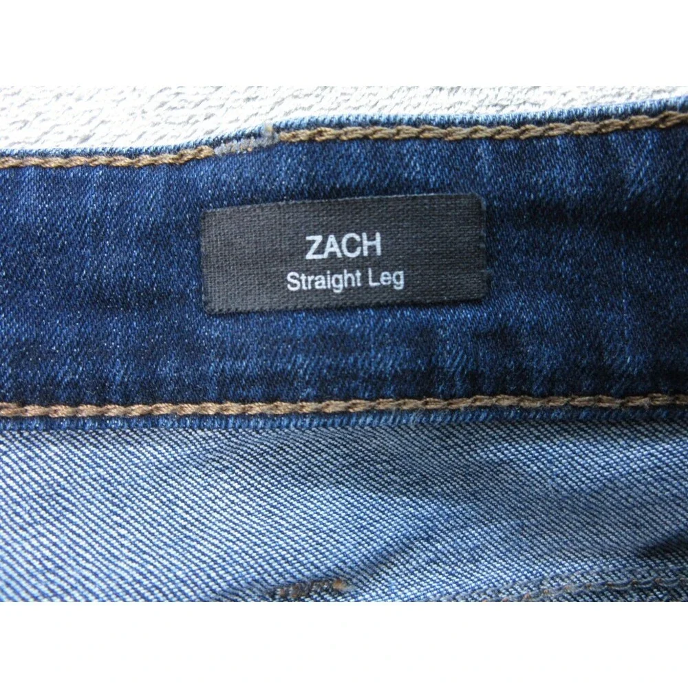 Mavi Jeans Zach Mens 38x36 (Actual 35 x 34) Straight Leg Dark Wash Blue 5-Pocket